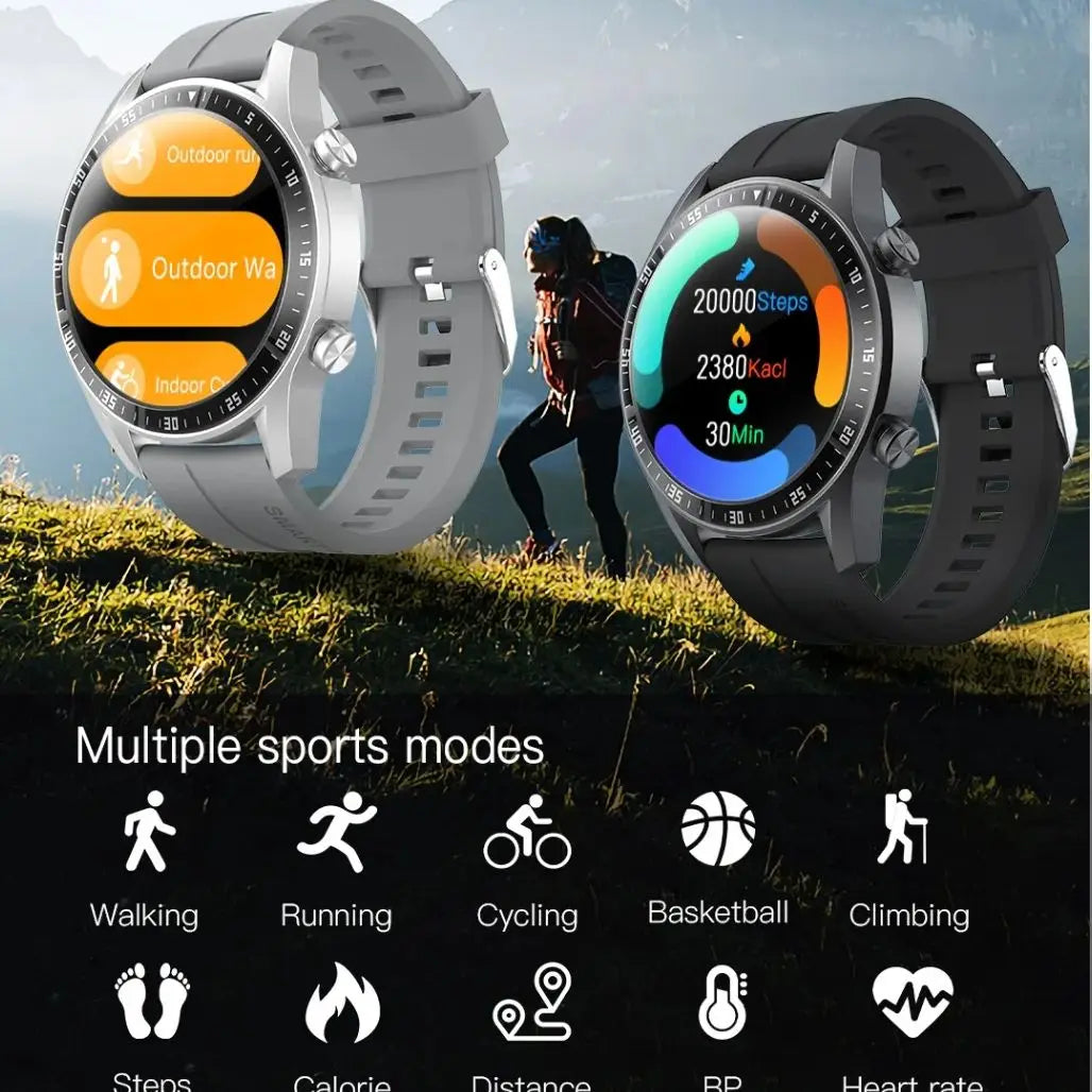 Running Tech Accessories: Smart Watch for Men, Fitness Tracker With Calorie Step Counter, Heart Rate, Blood Pressure Monitor / Rungear