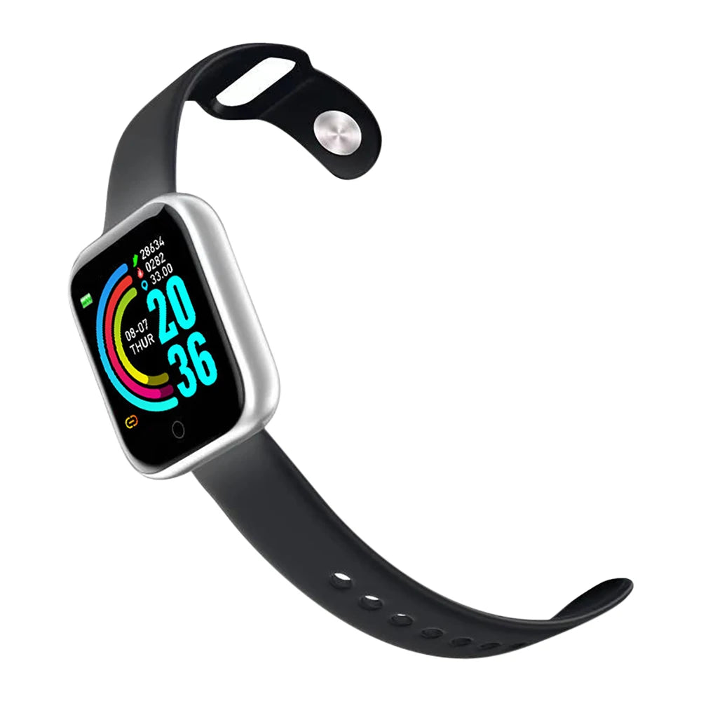 Rungear Tech Accessories: Unisex Bluetooth Smart Watch For Networked Phone, Controls Music, Health Monitor, Clock Y68 / Rungear