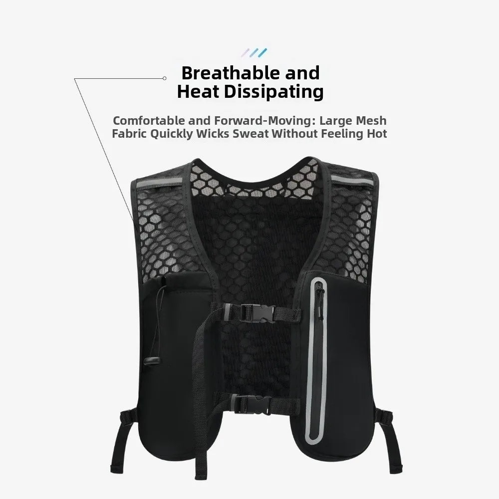 ISKYBOB Running Hydration Vest – Breathable, Reflective & Non-Slip Trail Running Pack