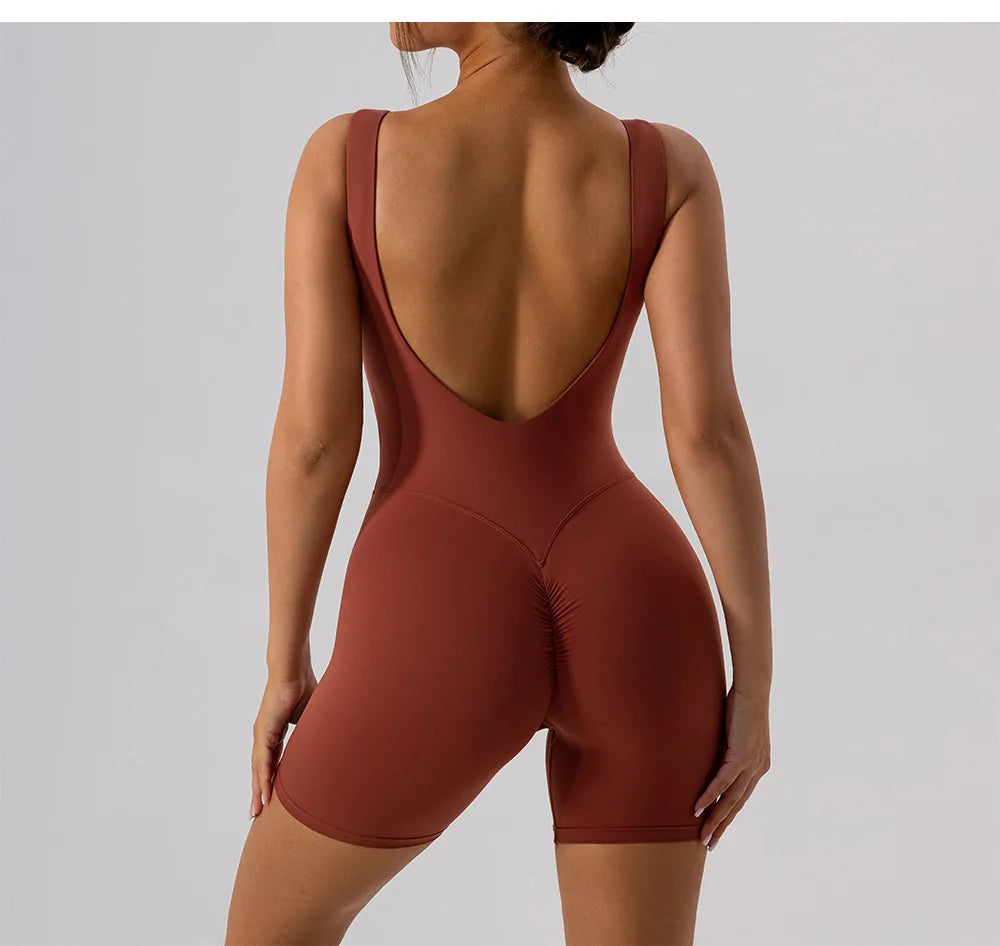 Women's Activewear Apparel: Fitness Sports Jumpsuits Workout Outfit, Push-Up Activewear / Rungear
