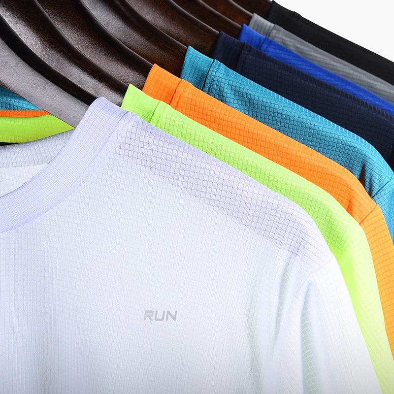 Men's Quick Dry Apparel: Running, Sport Gym, Short Sleeve, Oversized Fitness Tops / Rungear