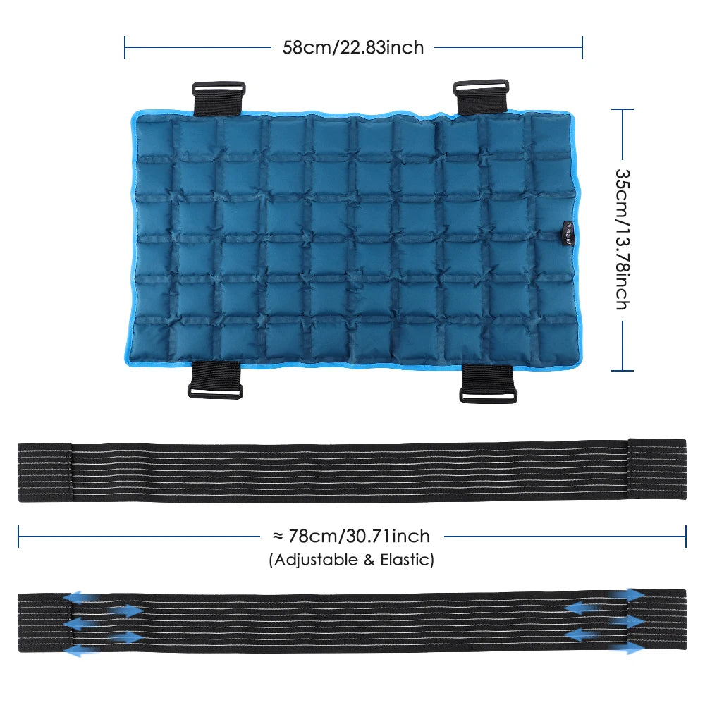 Large Reusable Hot & Cold Gel Ice Pack Wrap – Therapy Pad for Back, Knee, Shoulder & Neck