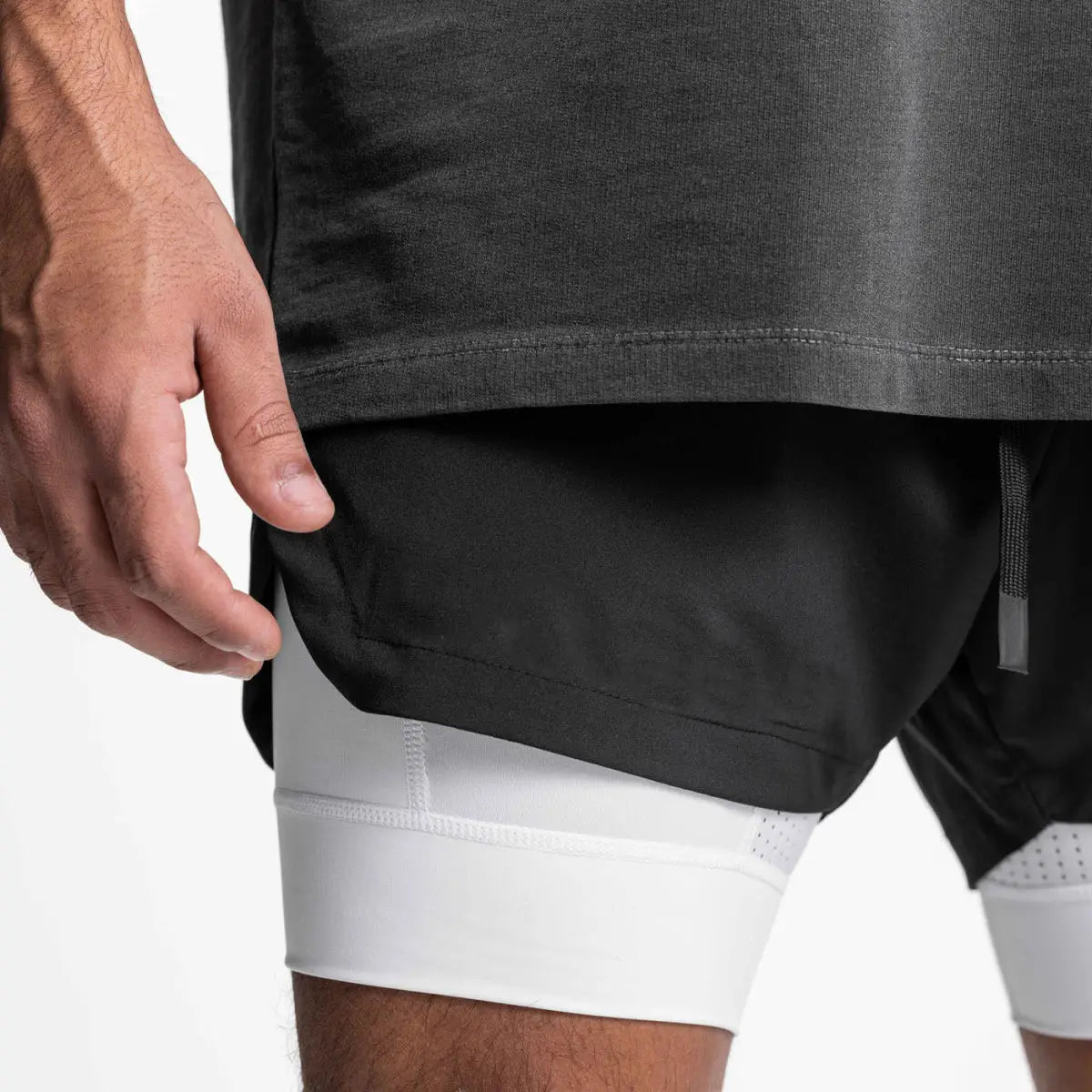 Men's Double Layer Shorts: 2 in 1 Breathable, Double Layer, Quick Dry, Running Workout Sports Shorts / Rungear