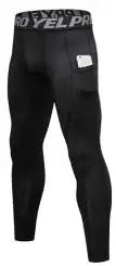 Quick Dry Compression Athletic Sports Workout Leggings Pants For Men with Pockets