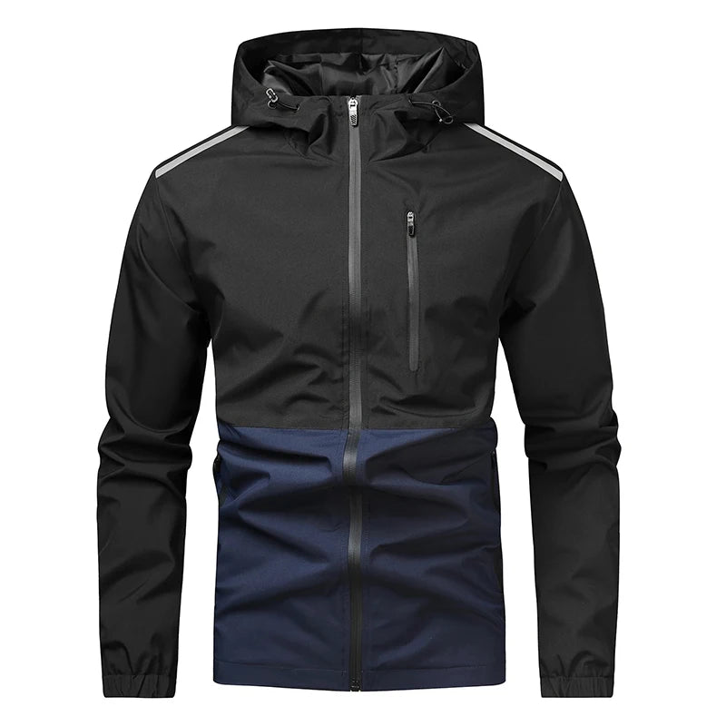 Men's Apparel Jackets: Waterproof, Windproof, Hooded, Multi-Pocket Windbreaker Jackets / Rungear