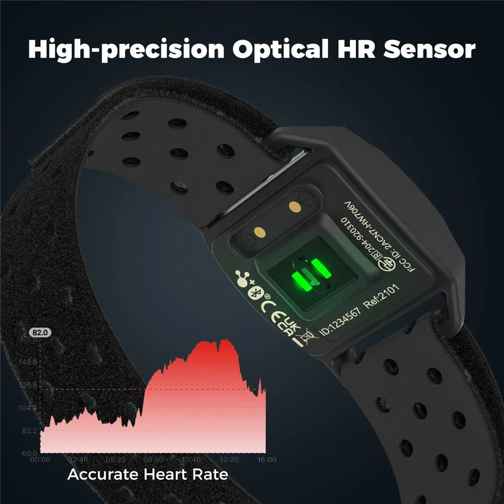 COOSPO HW9 Optical Heart Rate Monitor Armband | Bluetooth 4.0 & ANT+ Fitness Sensor for Garmin & Wahoo | RUNGEAR