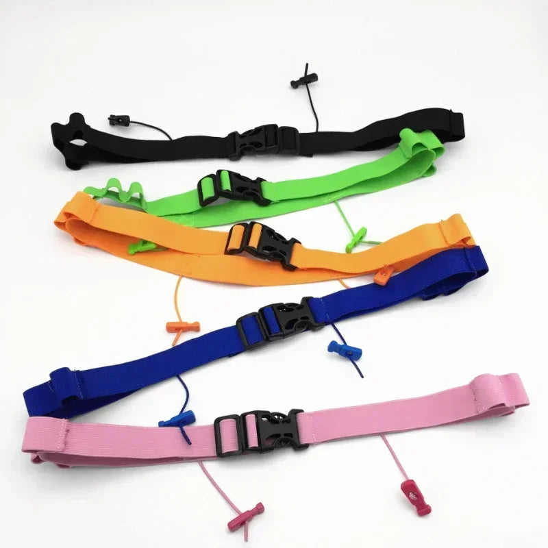 Running Accessories: 1PC Unisex Number Belt, Racing Belt With Gel Holder / Rungear
