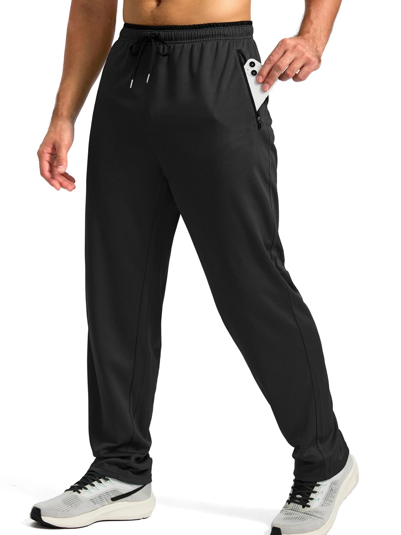Men's Quick Dry Apparel: Breathable, Lightweight Activewear Pants with Elastic Waist And Zipper Pockets / Rungear