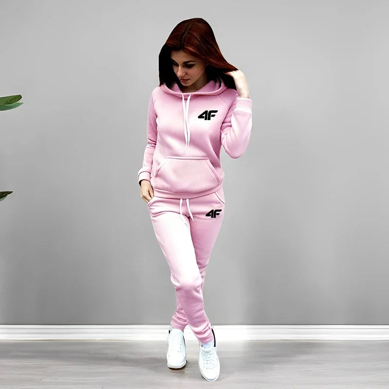 Women's Winter Apparel: Outdoors, Comfort, Warm Sportswear Tracksuit Hoodies Sweatpants / Rungear