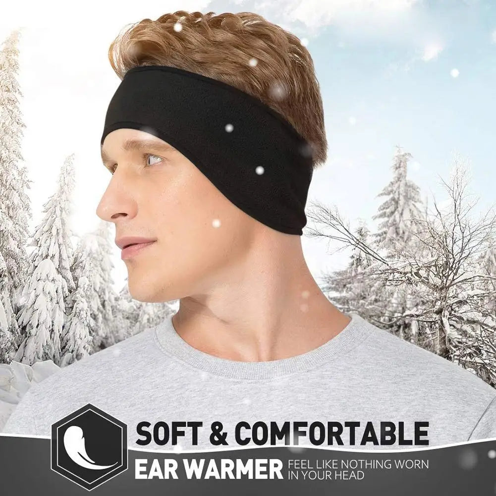 Unisex Fleece Ear Warmer Headband | Thin & Lightweight | Running & Winter Sports