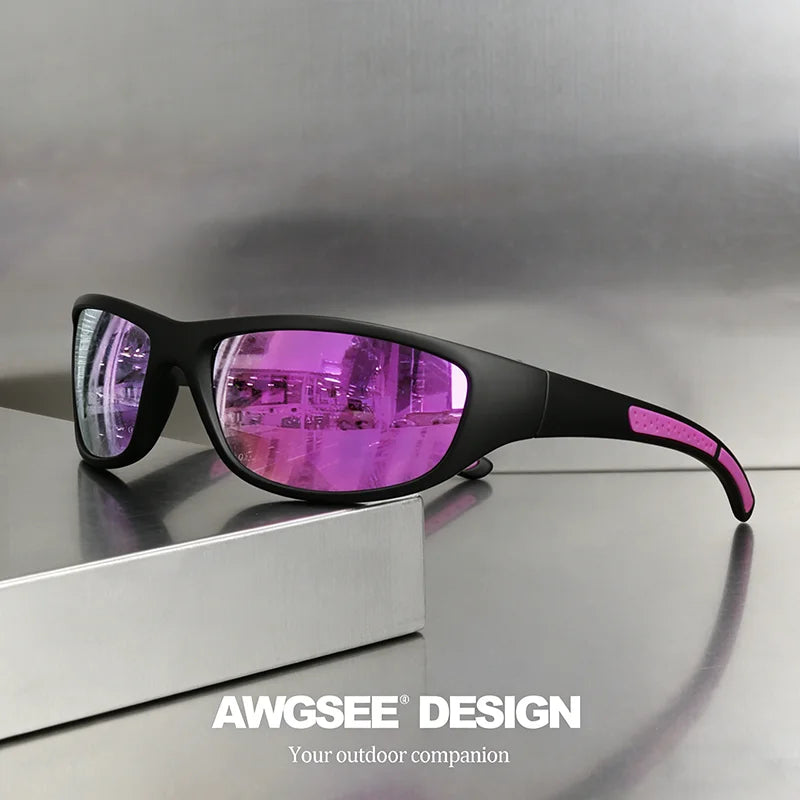 Sunglasses Running Gear: Unisex, Polarized TAC Lens, Anti Glare, Soft Silicone, Non-Slip, Temple Outdoor Eyewear UV400 / Rungear
