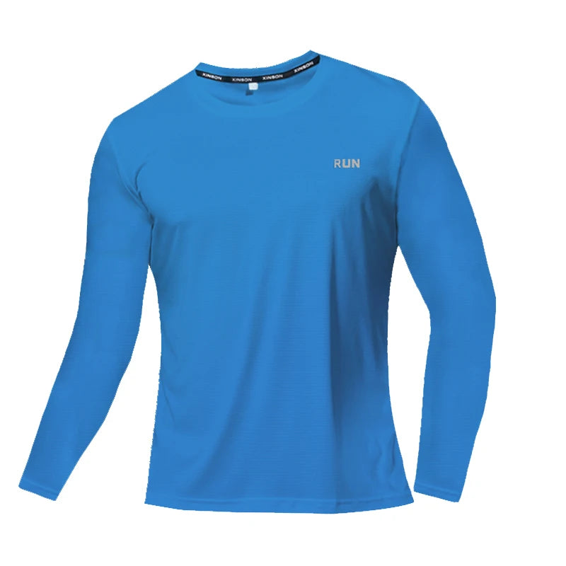 Men's Quick Dry Apparel: Long Sleeved, Breathable, Sweat Absorbing Shirt for Running, Hiking, Outdoor Sports / Rungear