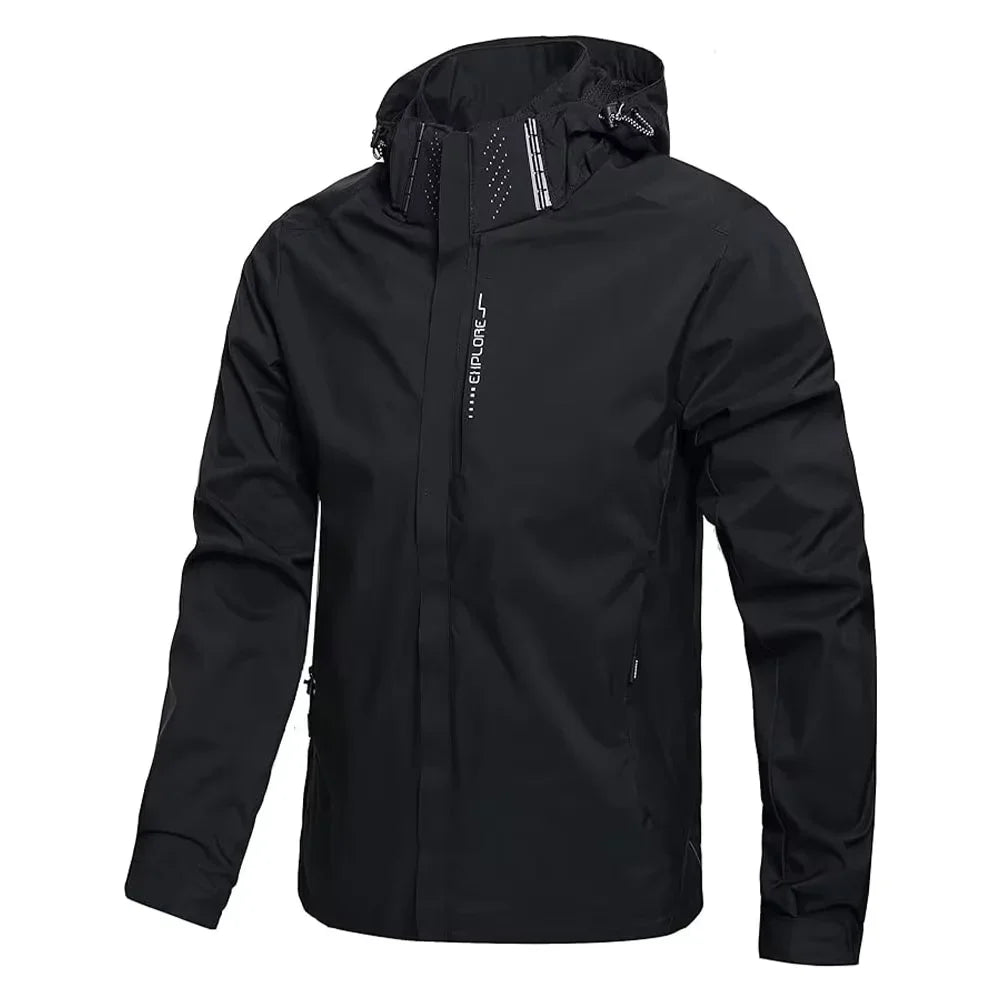 Men's Running And Trail Gear: Waterproof, Lightweight, Windproof Hooded Jacket / Rungear