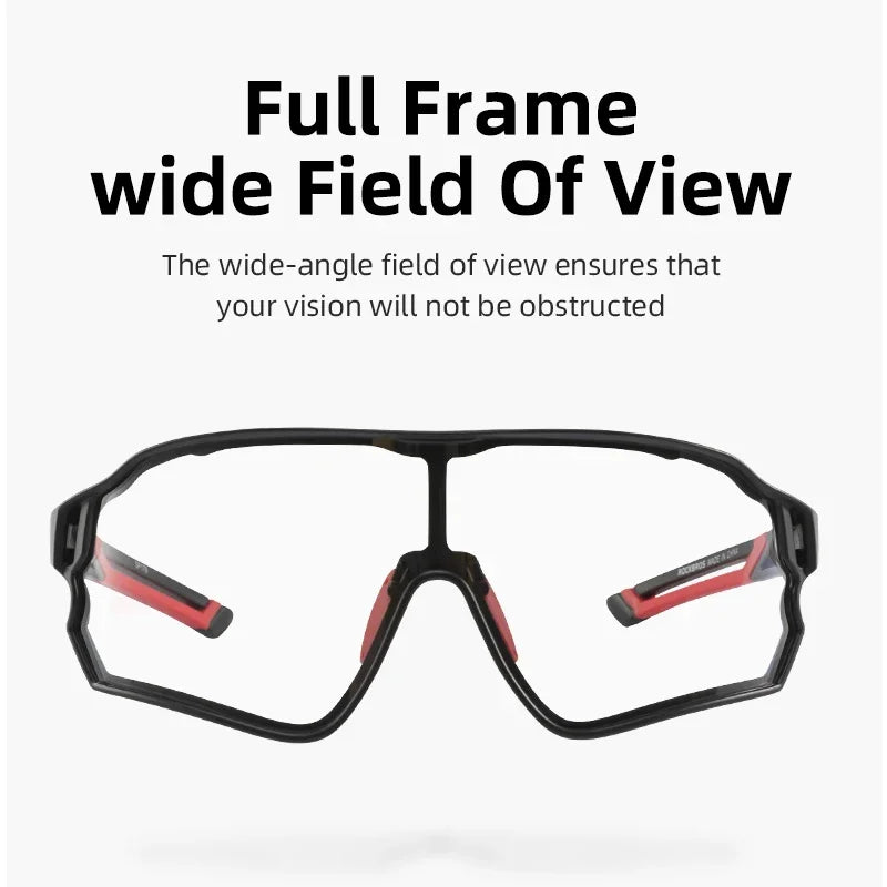 ROCKBROS Photochromic Sunglasses, UV400 Lightweight Flexible Sports Glasss for the Outdoors