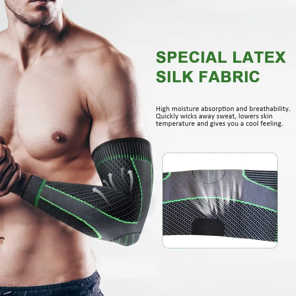 Arm Compression Sleeves for Tendonitis & Tennis Elbow – Sports Elbow Support for Bodybuilding, Gym & All Sports | 2 Pack