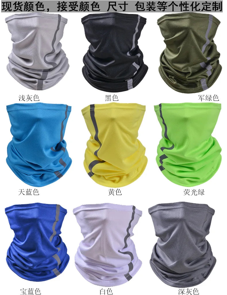 Reflective Running Gear: Neon Safety, UV Protection, Wind Protection Neck Gaiter / Rungear