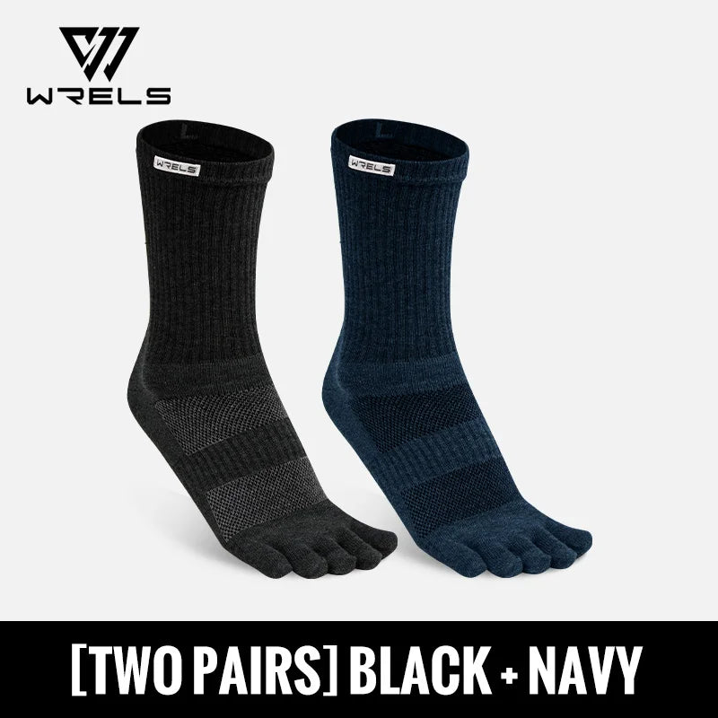 Five Finger Toe Socks | Arch Support Running Socks with Moisture-Wicking Cotton | 1, 2 or 3 Pairs