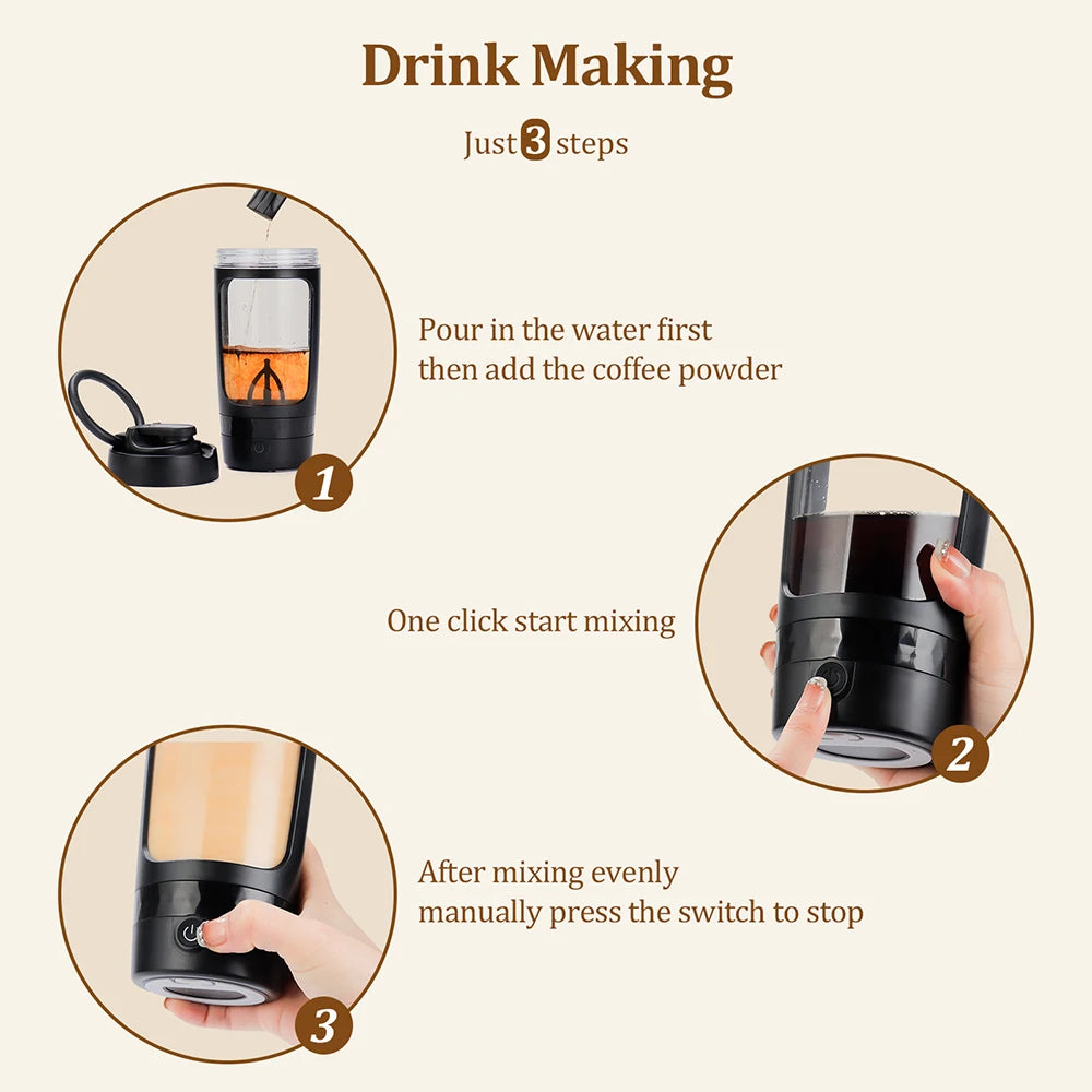 650ml Automatic Electric Protein Shaker Blender – Portable Multipurpose Whey Protein & Juice Mixer Cup for Gym & Fitness | RUNGEAR