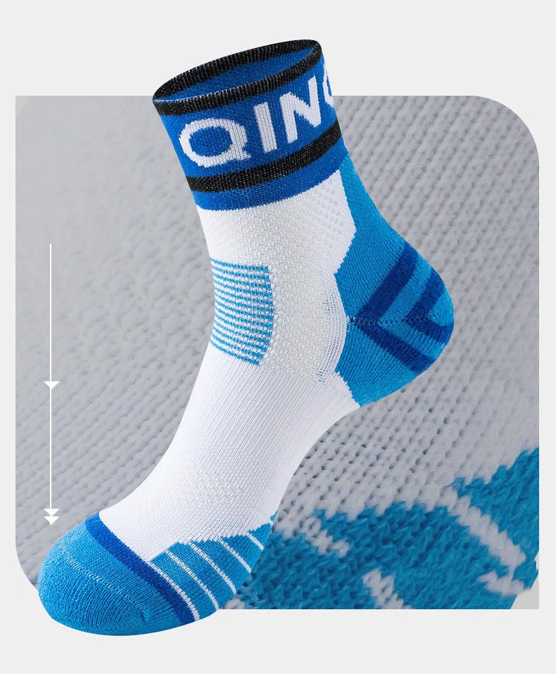 Marathon Sport Ankle Socks – 4-Pair Pack, Shock-Absorbing, Anti-Slip & Breathable