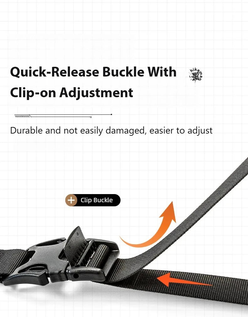 HIKEMAN Adjustable Outdoor Luggage Straps Camping Travel Gear Buckle Fastening Packing Belt for Hiking Accessories