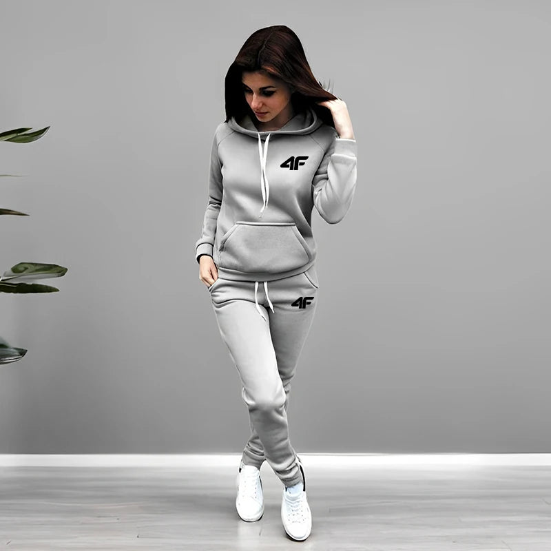 Women's Winter Apparel: Outdoors, Comfort, Warm Sportswear Tracksuit Hoodies Sweatpants / Rungear