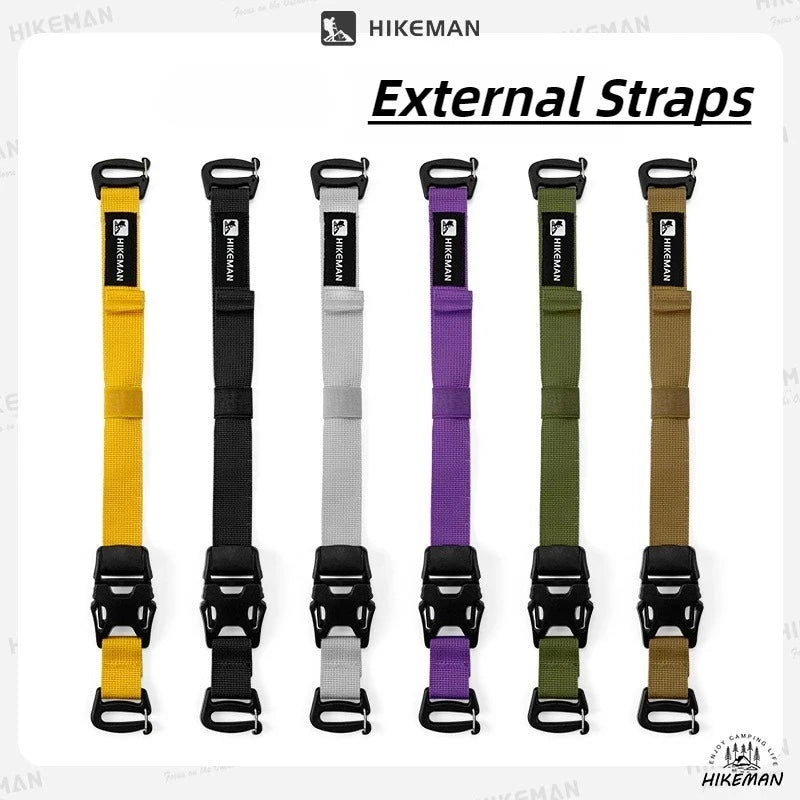 HIKEMAN Adjustable Outdoor Luggage Straps Camping Travel Gear Buckle Fastening Packing Belt for Hiking Accessories