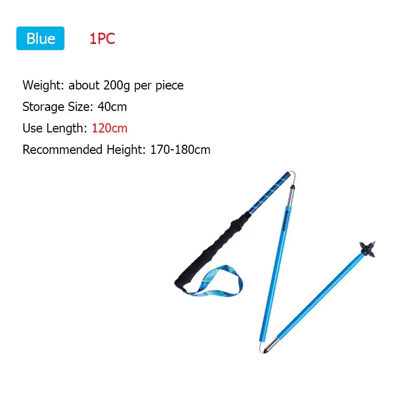 AONIJIE E4201 Lightweight Folding Trekking Poles – Carbon Fiber Quick Lock Trail Running Stick