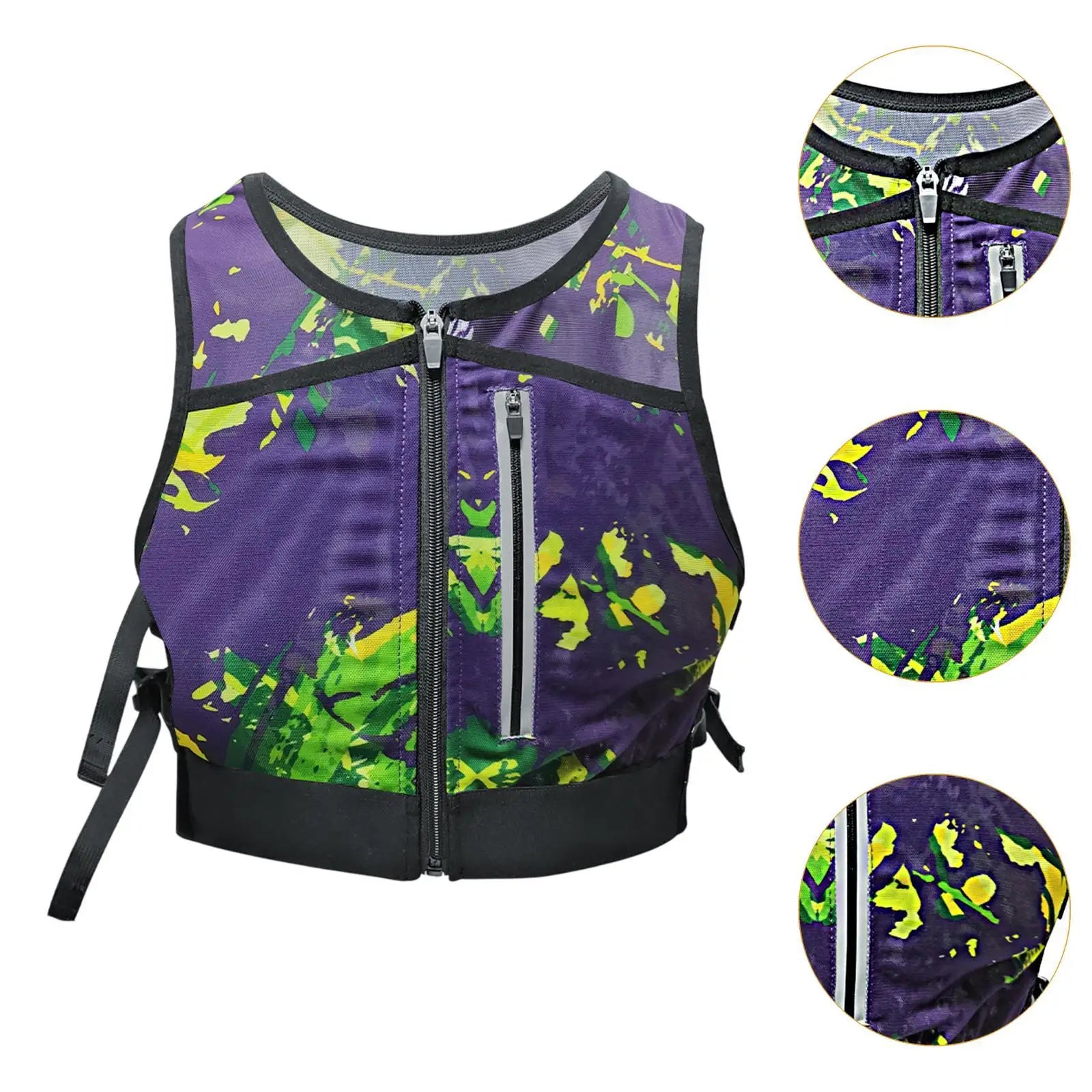 Running Reflective Gear: Breathable, Neoprene Chest Pack with Multi Pockets for Jogging, Hiking, Racing / Rungear