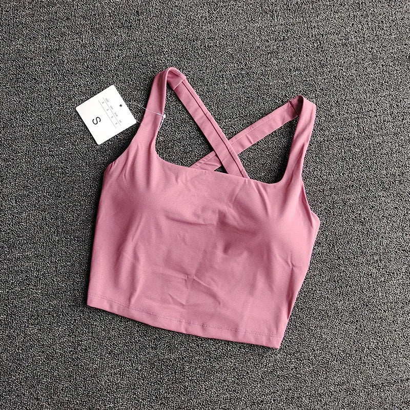 Women's Cross-Strap Wrap Sports Bra | Breathable Push-Up Gym & Yoga Bralette | RUNGEAR