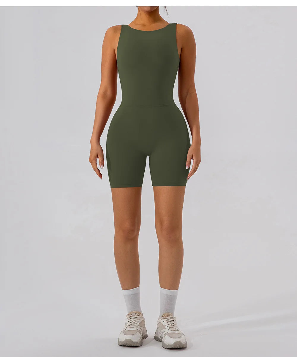 Women's Activewear Apparel: Fitness Sports Jumpsuits Workout Outfit, Push-Up Activewear / Rungear