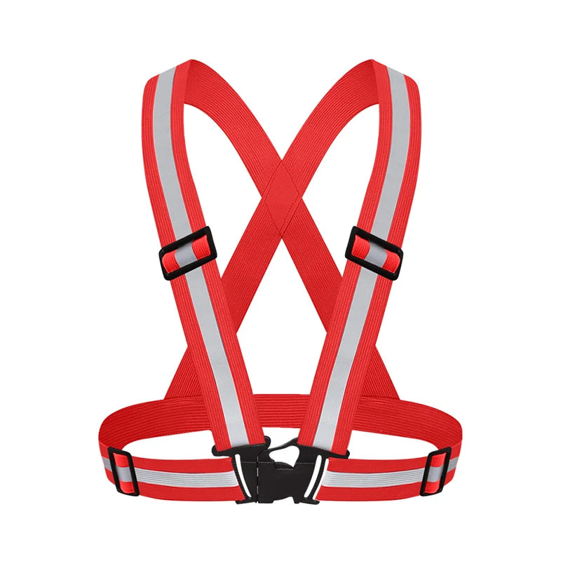Reflective Elastic Safety Vest – Adjustable High-Visibility Gear for Night Running & Cycling