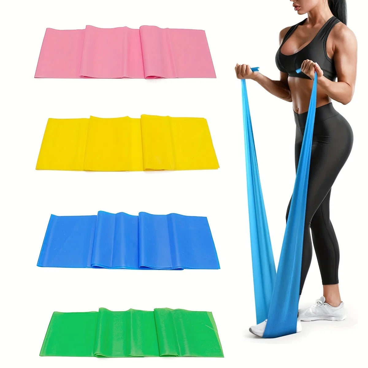 Flat Elastic Stretch Resistance Bands | Physical Therapy, Pilates & Strength Training | RUNGEAR
