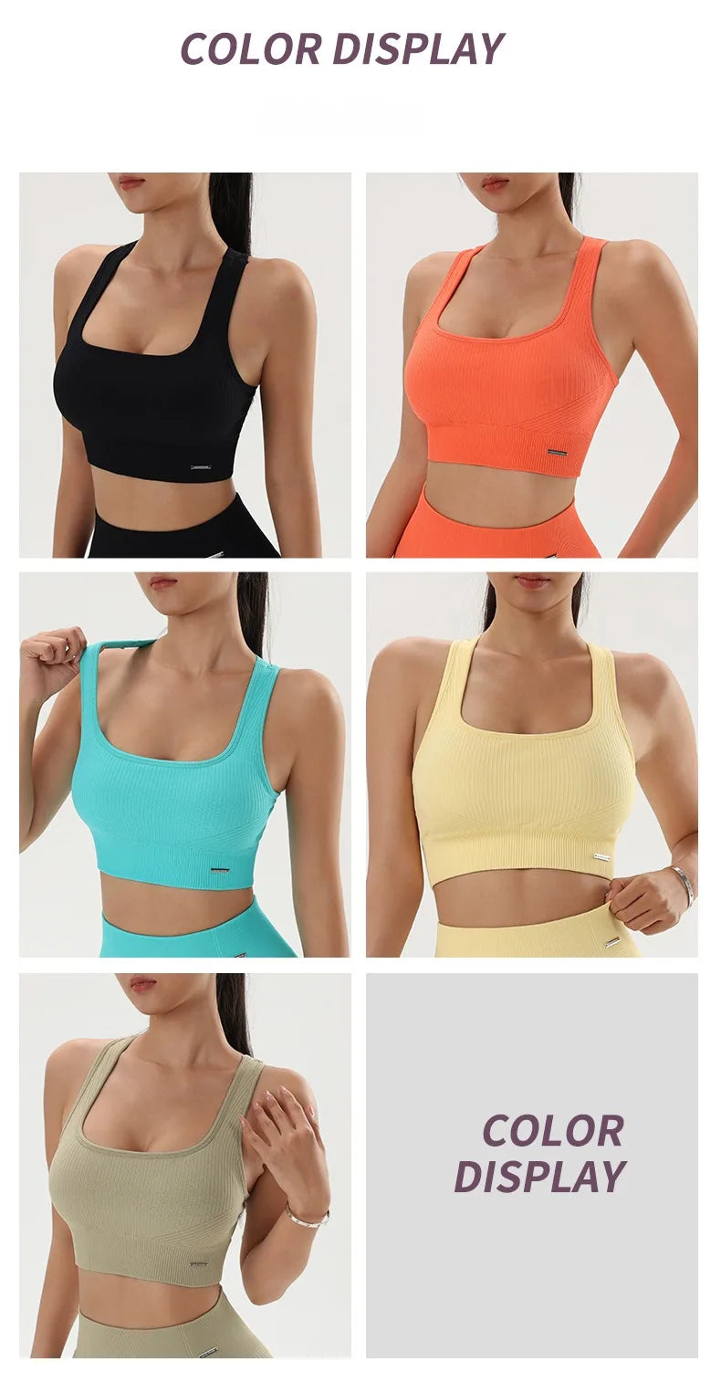 Women's Bra Apparel: Solid Color, Sweat Absorbent, Quick Dry, Fitness Sports Bras NAQIYAYABEI