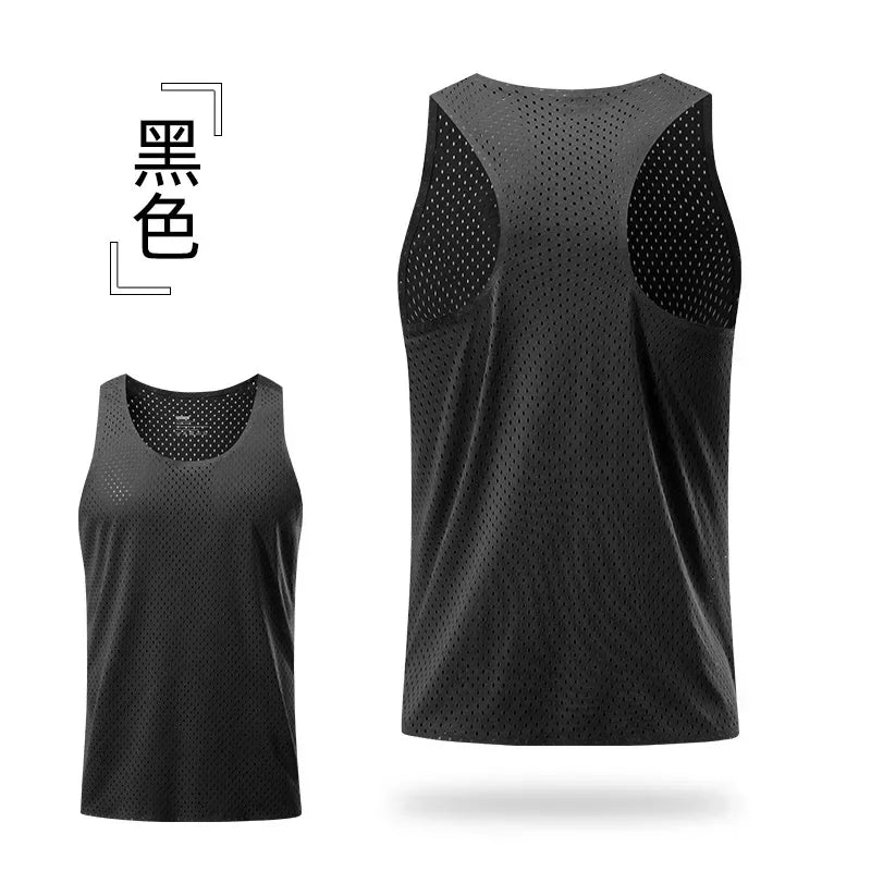 Men's Running Marathon Apparel: Summer, Sleeveless Marathon Long Distance Running, Quick-Dry, Breathable Mesh Sports Top / Rungear