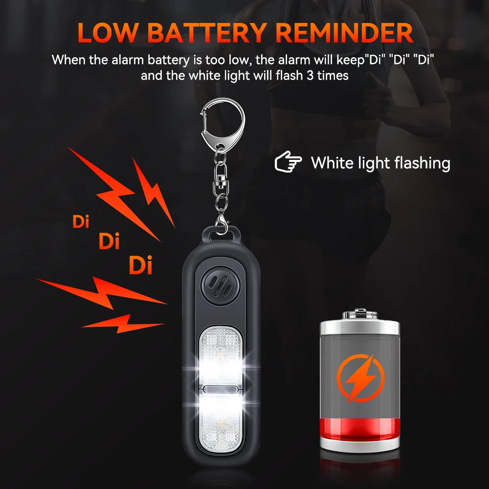 Awapow Personal Safety Alarm — 130dB Rechargeable Keychain with LED Light