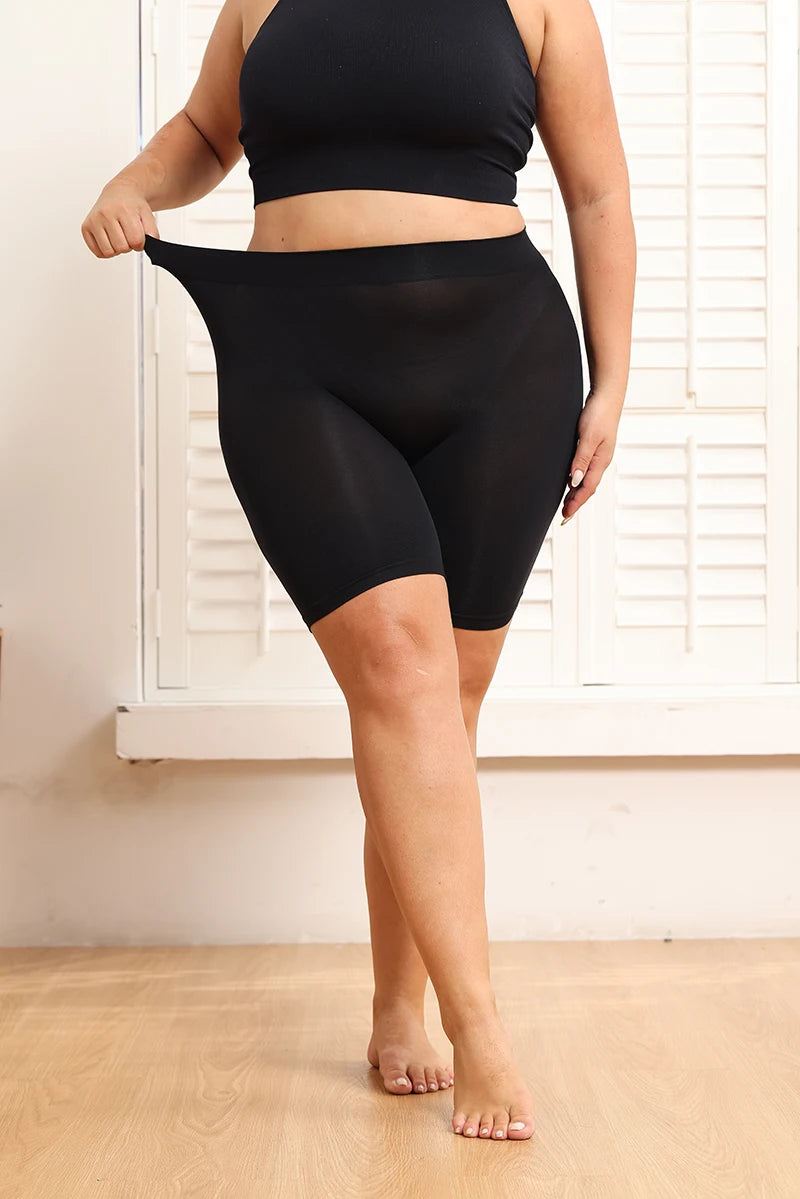 Plus Size Women's High Waisted Tummy Control Slimming Waist Trainer Shapewear Shorts