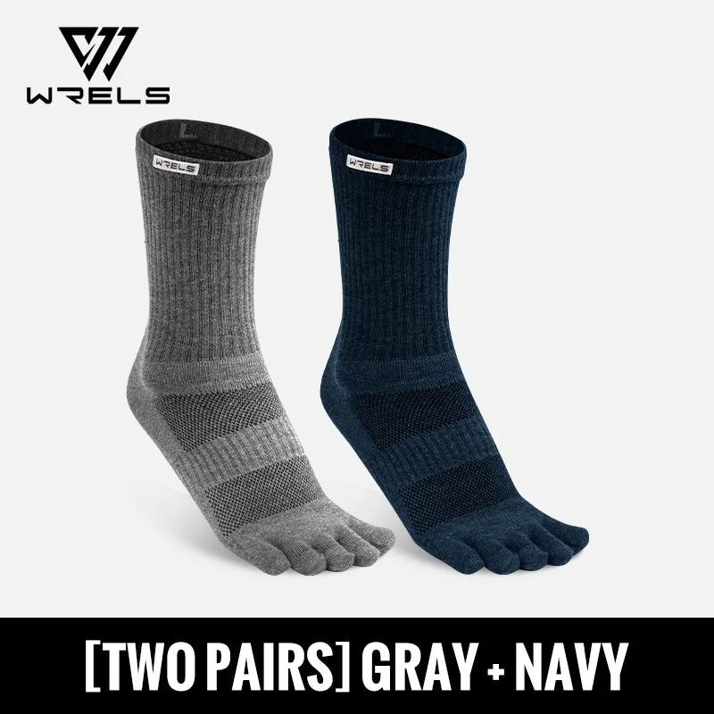 Five Finger Toe Socks | Arch Support Running Socks with Moisture-Wicking Cotton | 1, 2 or 3 Pairs