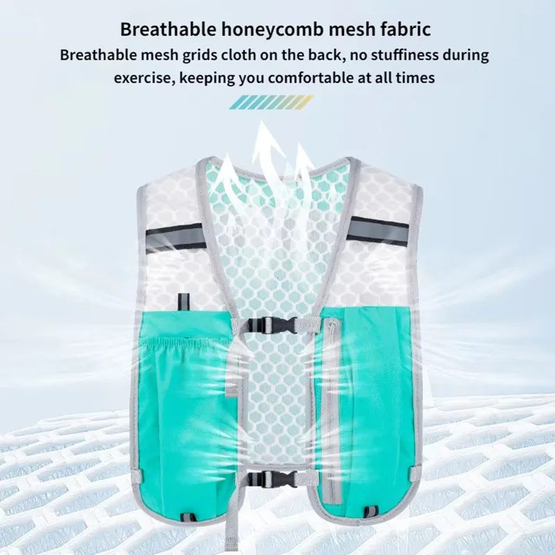 Ultralight Running Hydration Vest | Breathable Unisex Pack for 500ml Bottle — Running, Hiking & Cycling