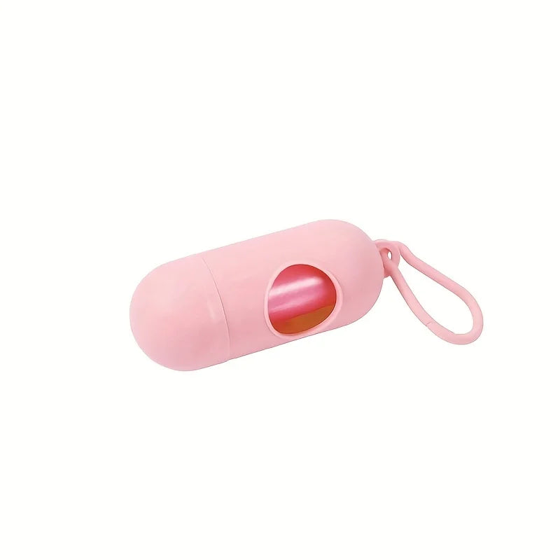 Dog Poop Bag Dispenser with Leash Clip – Mildly Scented Bags Included