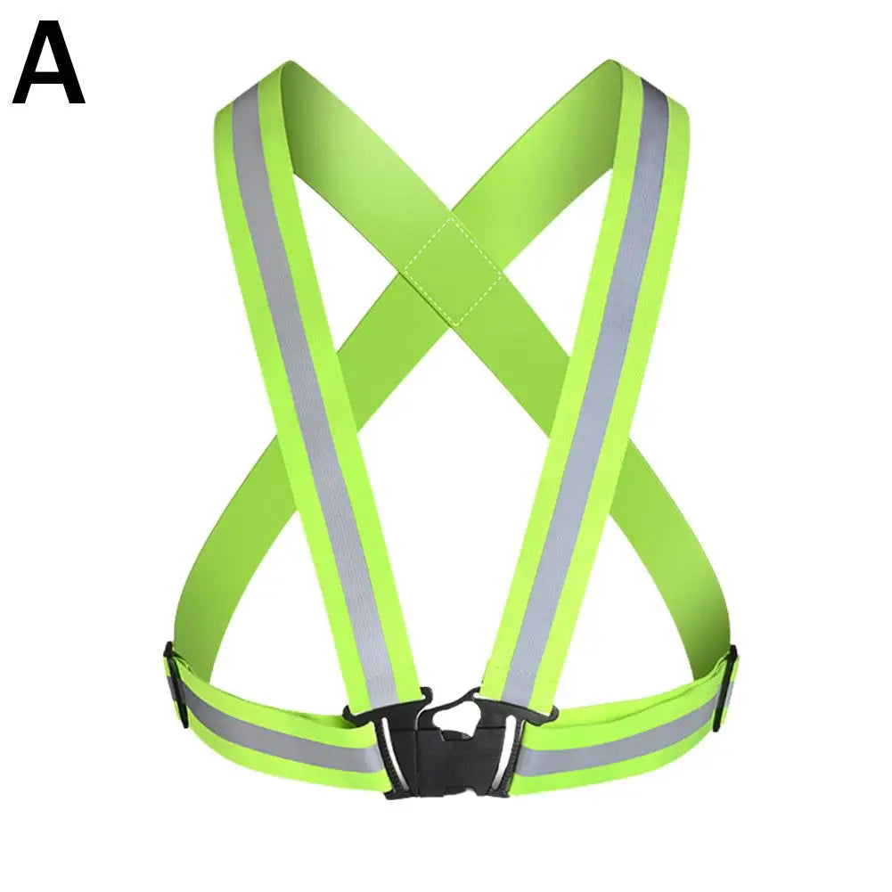 Reflective Safety Vest Harness – Adjustable, Elastic, High-Visibility | Night Running, Cycling & Outdoor | Adults & Children | 5 Colours