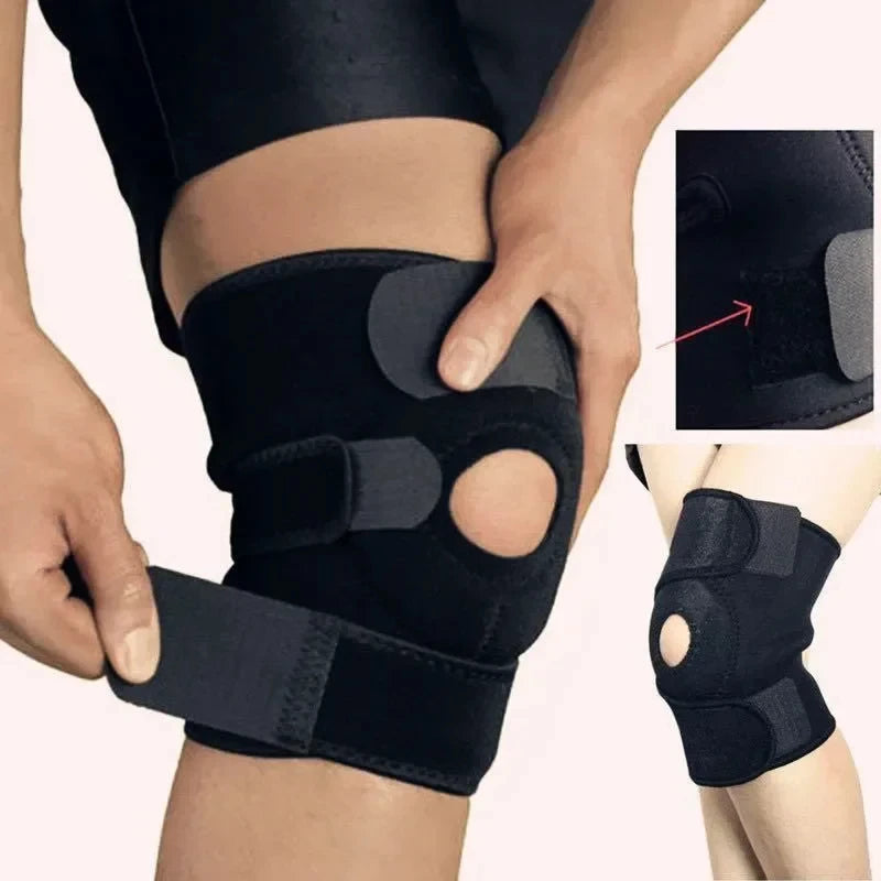 Spring Knee Brace Support – Open Patella, Adjustable | Running, Hiking & Sports