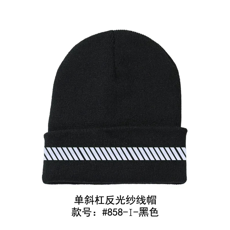 Reflective Hat Gear: High Visibility Safety Beanie, Reflective Knit, Ribbed Warm Winter Hats for Night Running, Hiking, Cycling / Rungear