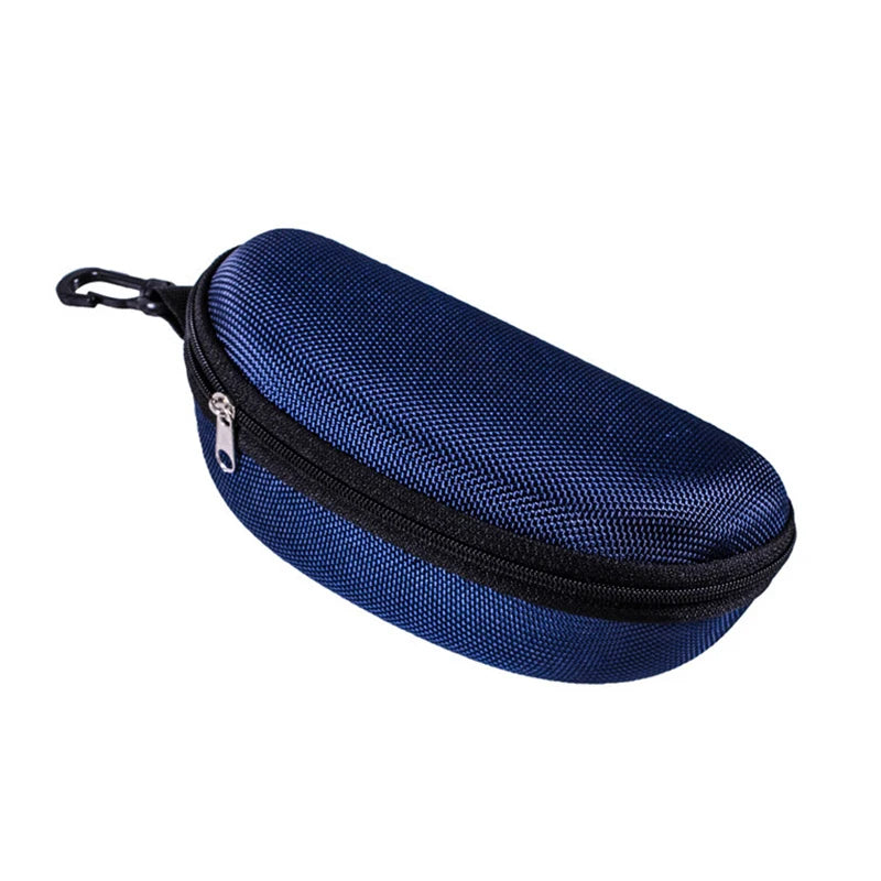 Large Hard Shell Zipper Sunglasses & Eyeglasses Case with Carabiner Clip – Waterproof Travel Protection