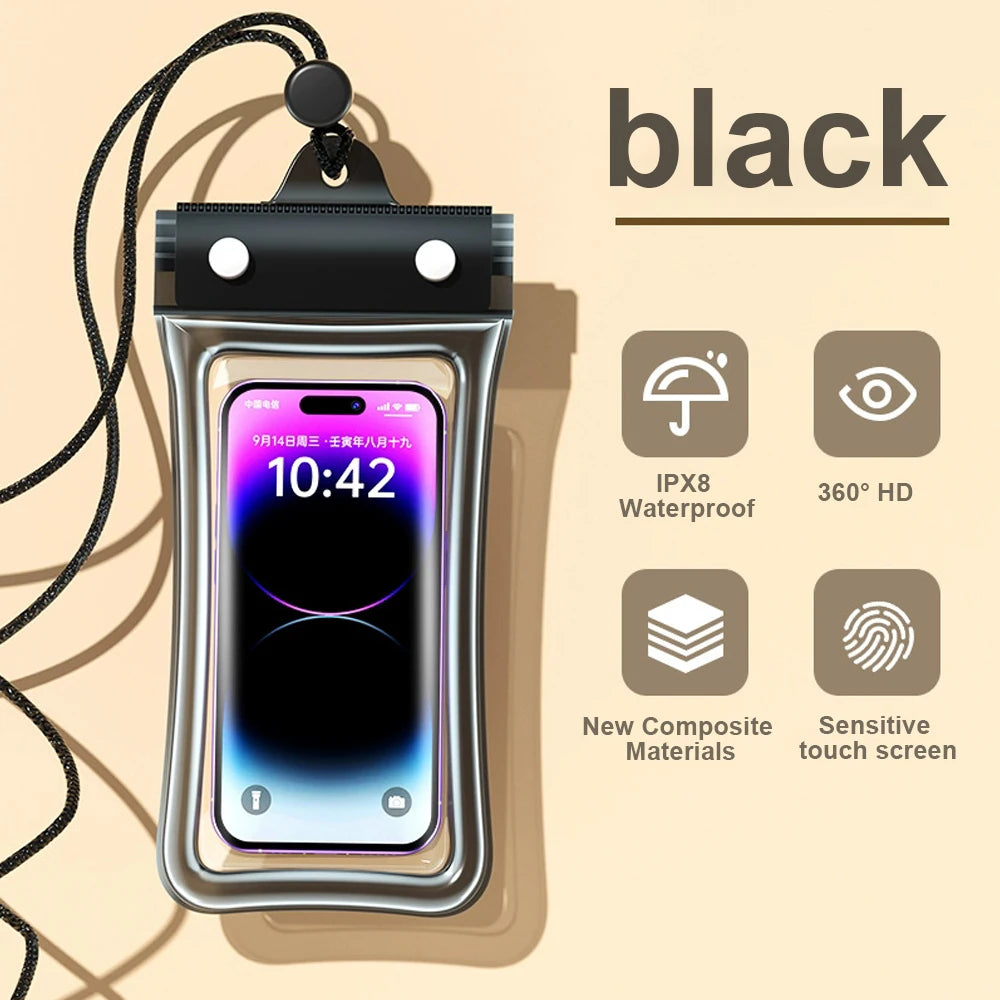 Waterproof Phone Case Dry Bag | IPX8 Floating Pouch with Lanyard for Swimming & Outdoors