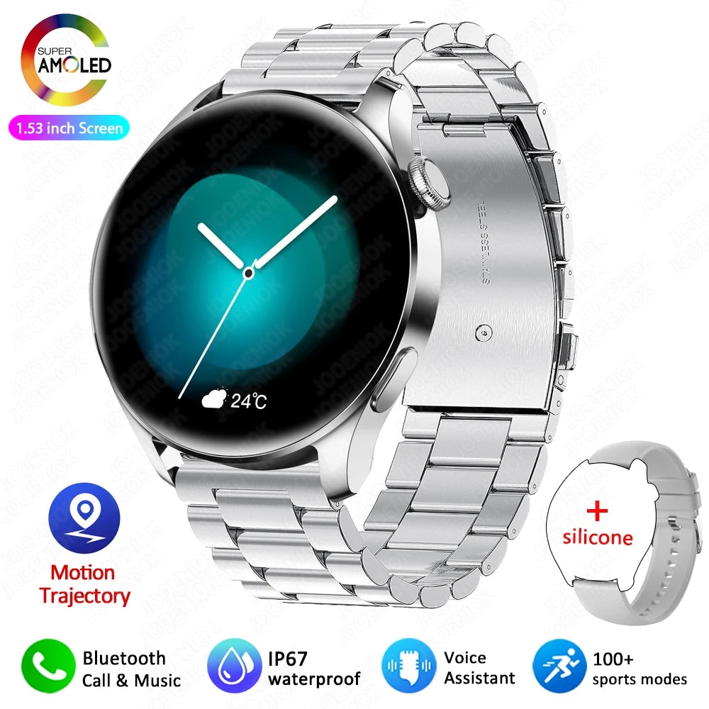 Tech Accessories Gear: 2026 New Smart Watch For Men HD AMOLED Screen, GPS, Motion Heart Rate, Bluetooth, Calls / Rungear