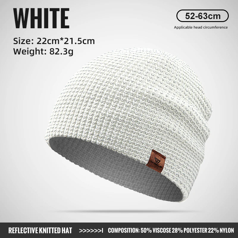 Winter Hat Apparel: WRELS Unisex, Reflective, Windproof, Winter Knitted Ear Protection Beanie / Rungear