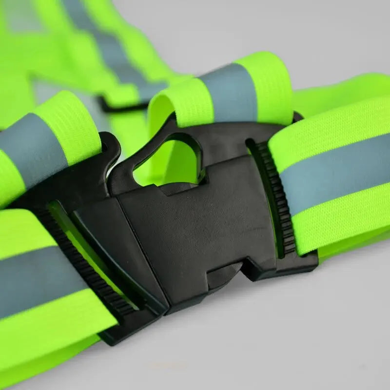 Reflective Elastic Safety Vest – Adjustable High-Visibility Gear for Night Running & Cycling