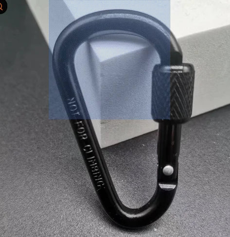 Aluminium D-Ring Locking Carabiner | Screw-Lock Clip for Hiking & Camping
