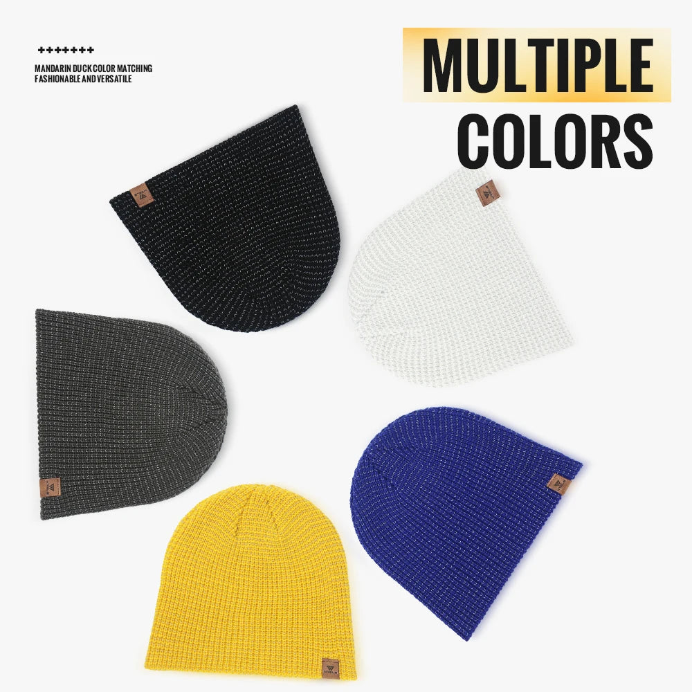 Winter Hat Apparel: WRELS Unisex, Reflective, Windproof, Winter Knitted Ear Protection Beanie / Rungear