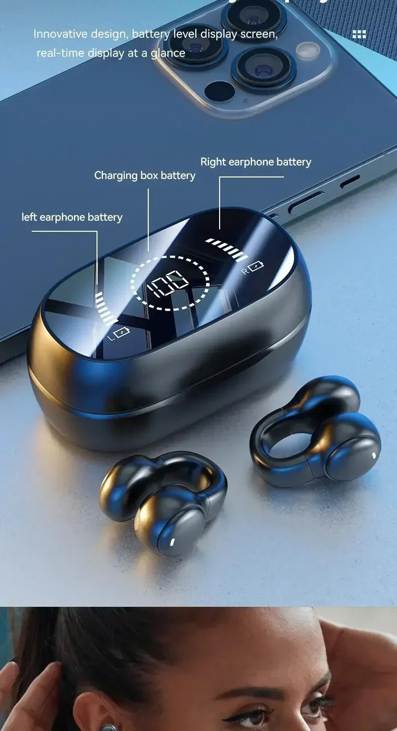 Running Earbuds Accessories: New Model 2026 X51 Wireless, Bluetooth, Bone Conduction, Sports Headset Charging Earphones With Mic / Rungear